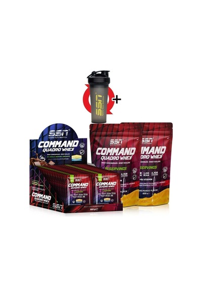 SSN Sports Style Nutrition Command Quadro Whey 1780 gr 70 Şase Mıx Çikolata- Muz Mango (40X1 BOX-15X2) Kombinasyon