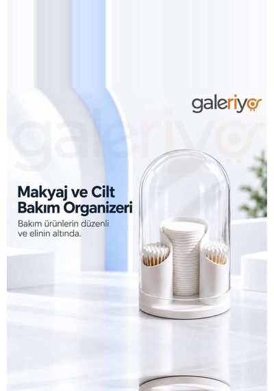 Galeriyo Toz Geçirmez Pamukluk & Kulak Çubuğu Düzenleyici Organizer Beyaz Beyaz
