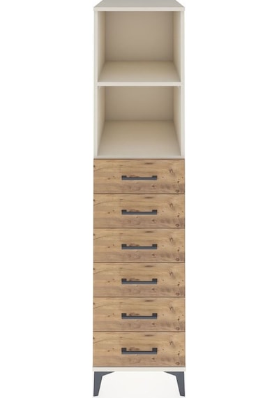 Kronos Dolap 2 Raflı 6 Çekmeceli 44x59x182 Aytaşı-çam Aytaşı