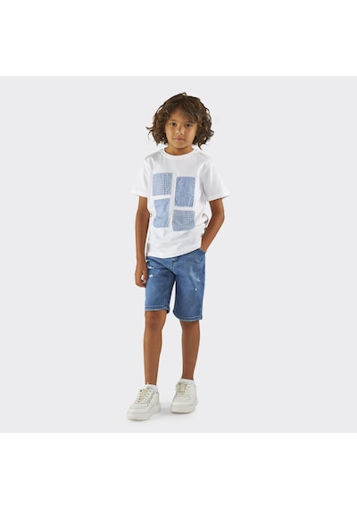 Panço Erkek Çocuk Yıkamalı Denim Şort 2411bk07021-4320 001