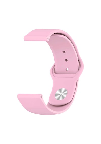 Ekılıf - Xiaomi Mi Watch Color Uyumlu - Kordon 22mm Silikon Kordon Krd-11 - Pembe