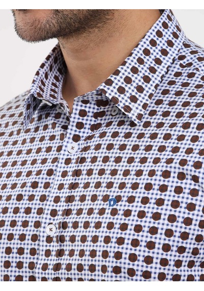 Dufy Kahverengi Erkek Slim Fit Puantiyeli Brent Düğmeli Yaka Uzun Kol Gömlek - 104359-kahverengi Kahverengi Dufy Kahverengi Erkek Slim Fit Puantiyeli Brent Düğmeli Yaka Uzun Kol Gömlek - 104359-kahverengi Kahverengi