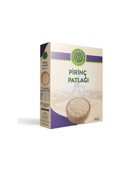 Glutensiz Fabrika Glutensiz Pirinç Patlağı Sade 250 G
