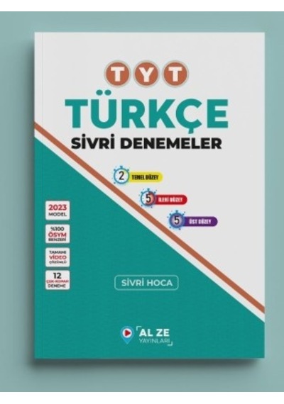 Alze Yayınları Tyt Türkçe Sivri Denemeler