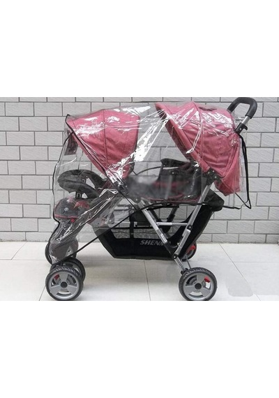 İkizler İçin Evrensel Bebek Arabası Yağmurlukları Bebek Arabası Su Geçirmez Buggy Bebek Arabası Yağmurluk Rüzg Genel