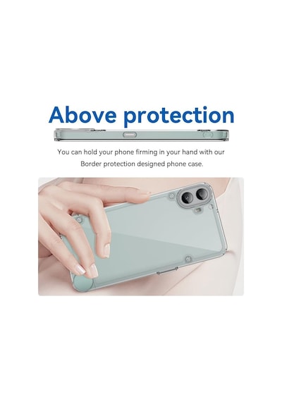 Caseonn Nothing Cmf Phone 1 Kılıf Kamera Korumalı Darbe Emici Şeffaf Arka Kapak Tam Şeffaf