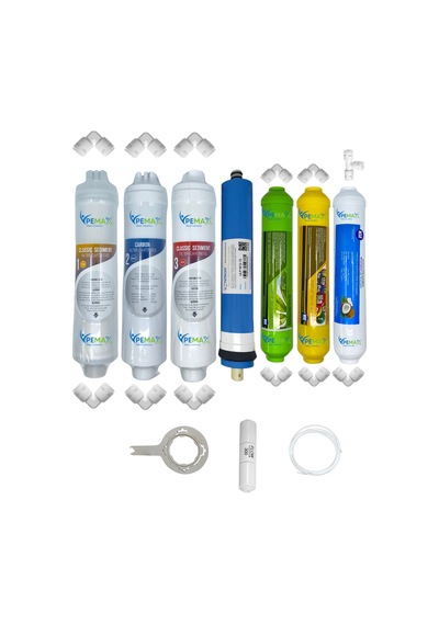 Pemax Water Kapalı Kasa Su Arıtma Cihazlarına Uygun Eco 7li Vontron Mebran Alkali+mineral+tatlandırıcı Set