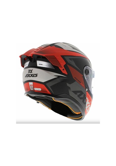 Axxis Hawk Evo Ixil Full Face Güneş Vizörlü Motosiklet Kaskı Kırmızı Gri