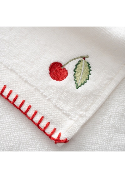 Cherie 3'lü Kurulama Havlusu %100 Pamuk Nakışlı Krem 30x50 Cm Krem-30x50