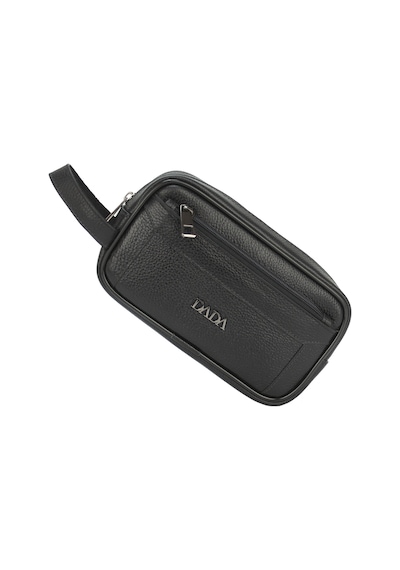 Dada Hakiki Deri Piremium Siyah Renk Erkek El Çantası 250 Gr Erkek El Portföyü Erkek Bakım Çantası Clutch