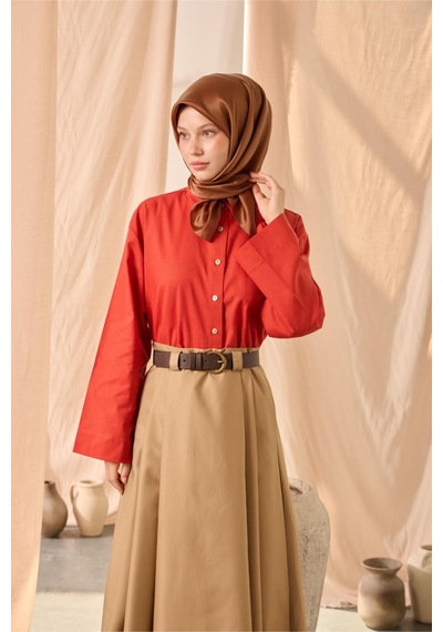 Silk Home Düz Shiny Eşarp 75006-57 taba