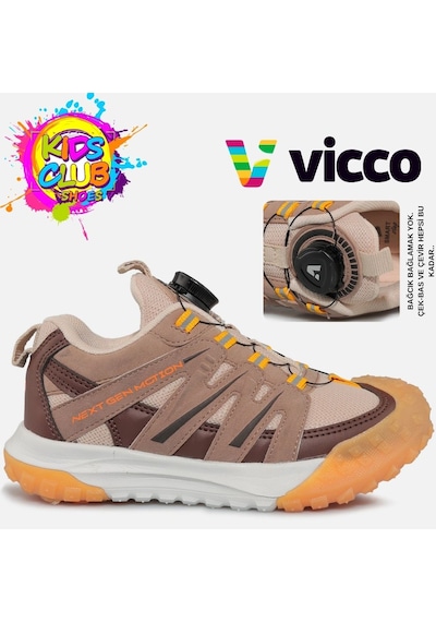 Vicco Sand Akıllı Bağcıklı Outdoor Ortopedik Çocuk Spor Ayakkabı Bej