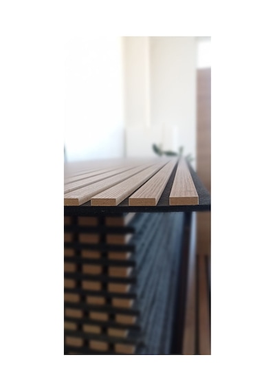 Akupanel Mod14 60x245 Cm Meşe Renk Akustik Ahşap Duvar Paneli Meşe