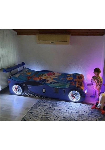 Gt2 - Bmw - Arabalı Yatak - Tekerlekleri Ledli.