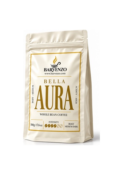 Barvenzo Bella Aura 500 G Çiçeksi Zarafet Nitelikli Kahve French Press