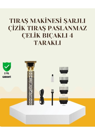 Ers Şarjlı Titanyum Bıçaklı Saç Ve Sakal Kesme Makinesi