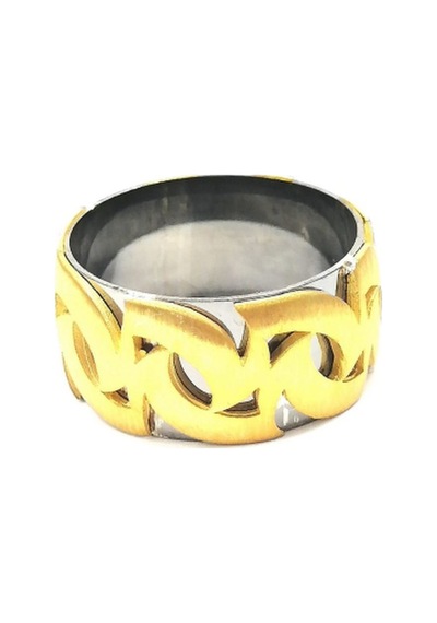 Omar Silver Yeni Tasarım Gold Altın Kaplama Işlemeli Unisex 925 A