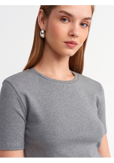 Dilvin Crop T-shirt 101a30995 Antrasit
