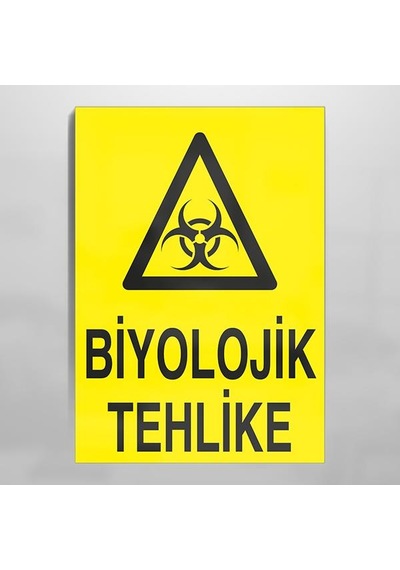 Biyolojik Tehlike Uyarı Levhası 20x30cm