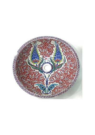 Can Seramik - El Dekoru Iznik Çini Lavabo