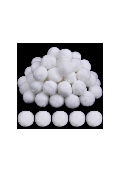 Peluş Ponpon Beyaz 2cm 50 Adet - 690269866