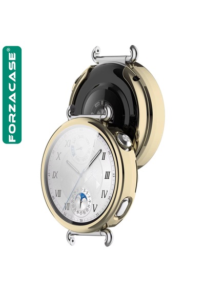 Forzacase Huawei Watch Gt6 41mm İle Uyumlu Önü Kapalı Ekran Korumalı Silikon Kılıf - Fc010 Rose Gold