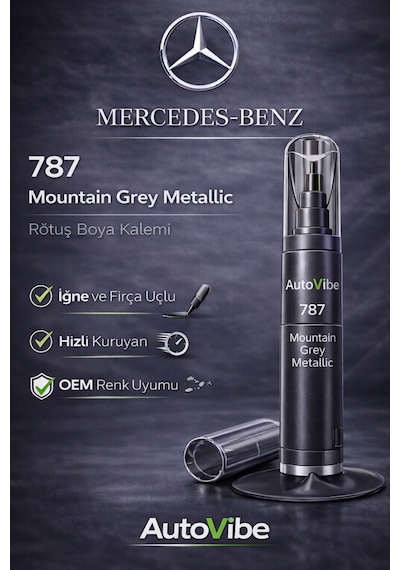 Mercedes-benz Rötuş Boya Kalemi 787 Mountain Grey Metallic