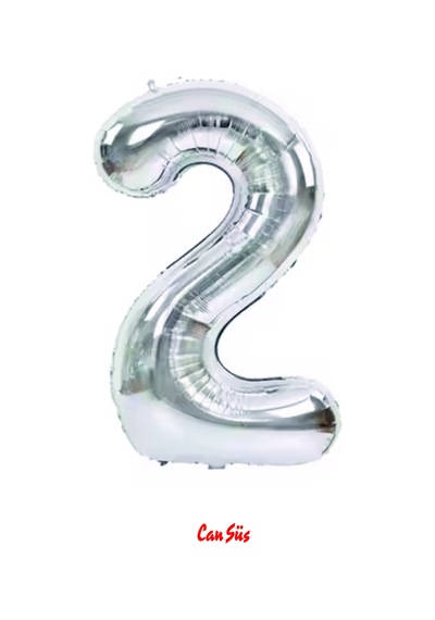Rakam Folyo Balon Gümüş 102cm 40inç 2