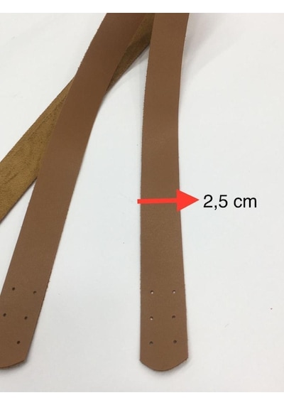 Karantuhafiye Dikmeli Spor Sap / Çanta Sapı / Deri Dikmeli Sap 70 Cm Taba Taba
