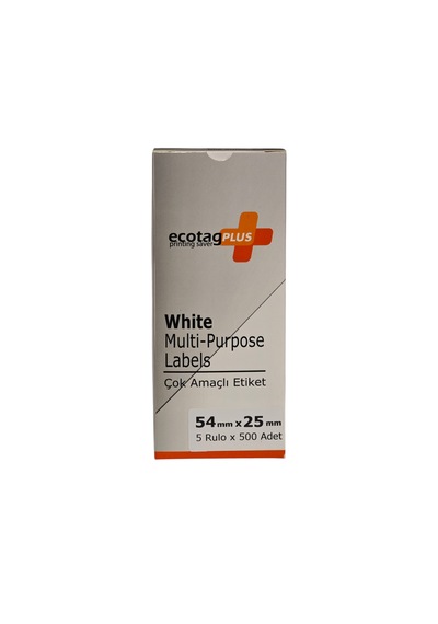 Ecotagplus Dymo Muadili Etiket - 54 Mm X 25 Mm - 5 X 500 Adet - Eko Paket - 11352 1