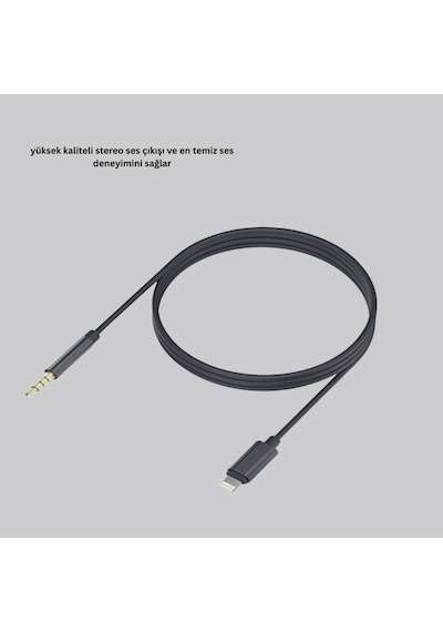 Apple iPhone Uyumlu  Lightning 3.5mm Aux Adaptör Kablo Stereo Ses Aktarım 48171062