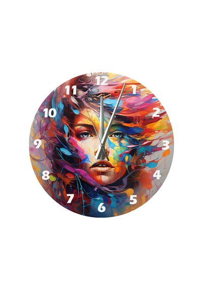 Ti-play Renkler Ve Güzellik 30x30cm Akrilik Dekoratif Modern Duvar Saati ÇOk Renkli