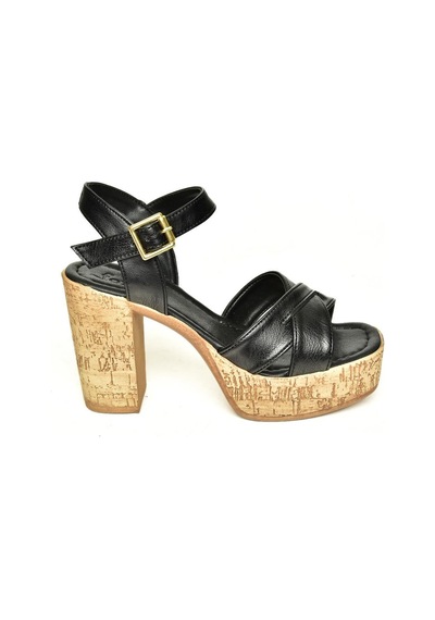 Fox Shoes U996251509 Siyah Platform Kalın Topuklu Kadın Ayakkabı Siyah