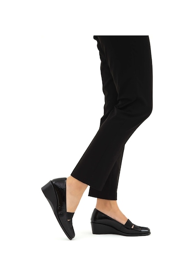 Relax Anatomic Kadın Hakiki Deri Siyah Comfort Ayakkabı 611 E6217 Bn Ayk Y19 Vernıce Black Siyah