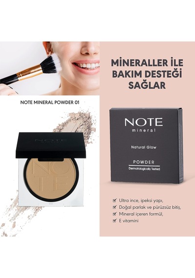 Cosmetics Mineral Powder 01 Mat Bitişli Toz Yüz Pudrası Diğer
