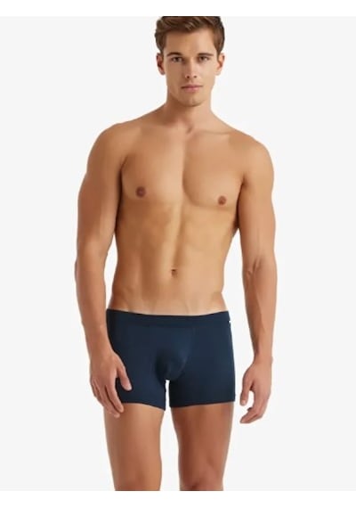 Blackspade Yumuşak Kumaşlı Erkek Modal Elastan Boxer Silver 9310 Lacivert