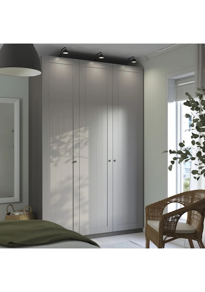Ikea Koyu Gri Fonksiyonel Kapaklı Gardırop 150x60x236 Cm