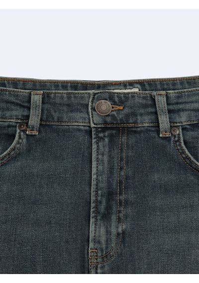 LTB Renar L Tapered Slim Orta Bel Mid Indigo Jean Pantolon Koyu Indigo