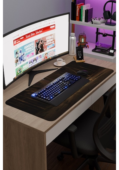 Stalker Kaymaz Dikişli Kauçuk Oyuncu Mousepad V5 - 90x40 Xxl Gaming Mouse Pad Fare Altlığı