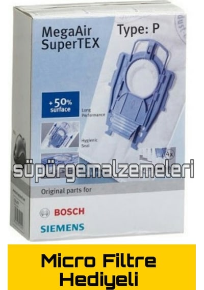 Bosch Uyumlu Bsg 82213 Ergomaxx 4 Adet Toz Torbası - Micro Filtre