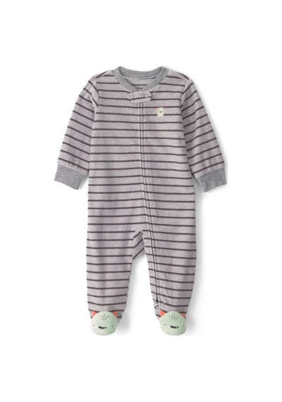 Carter's Erkek Bebek Polar Fermuarlı Patikli Tulum Gri 1w112310