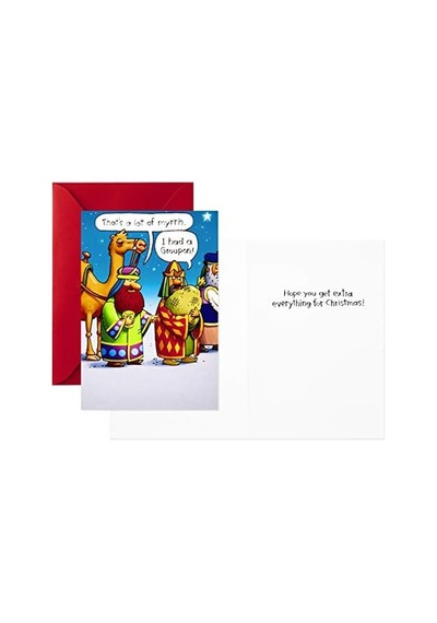 Shoebox Eğlenceli Noel Kartı Çeşitleri, Çizgi Film 4 Tasarım, Zarflı 24 Noel Kartı