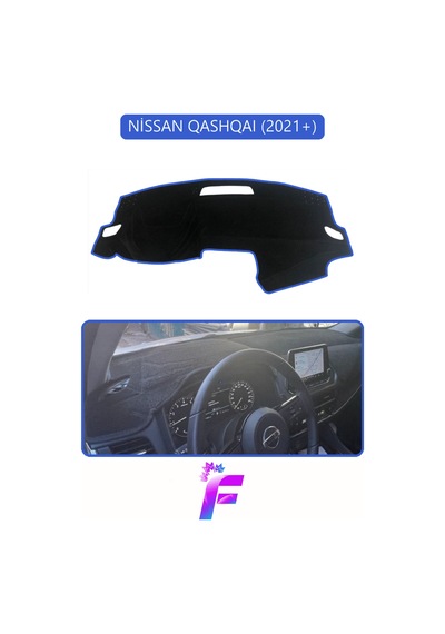 Nissan Qashqaı 2021+ Uyumlu Torpido Örtüsü Yansıma Önleyici Tam Koruma Kolay Montaj H71