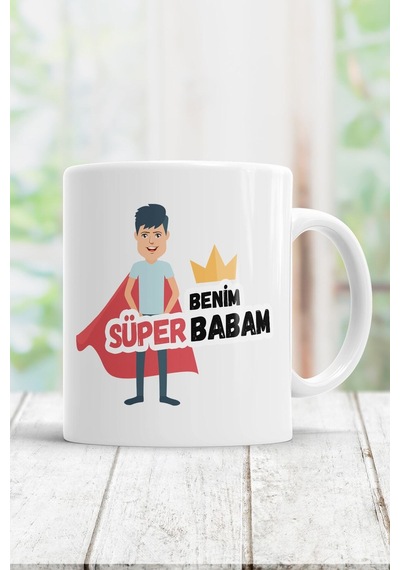 Benim Süper Babam Kupa Bardak Beyaz
