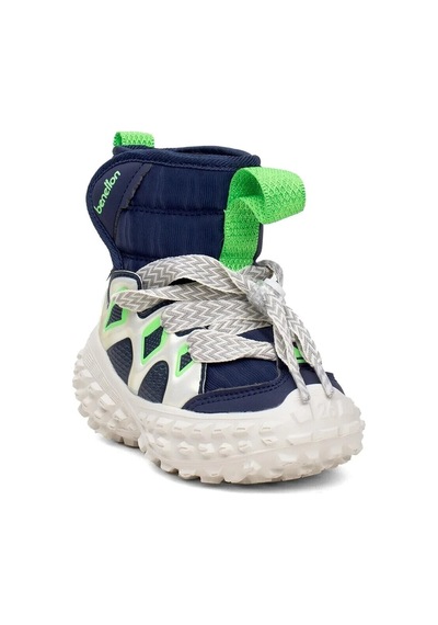 United Colors Of Benetton Lacivert Cırtlı Bağcıklı Unisex Çocuk Bot Bnı-11077 P