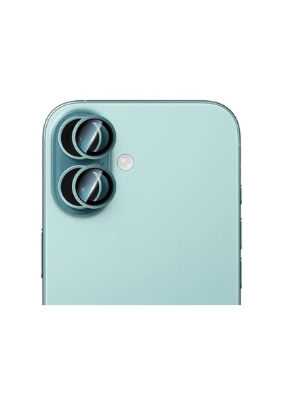 Apple Uyumlu   iPhone 16 Plus Caseworld Alloy Two-color Serisi Lens Koruyucu Yeşil