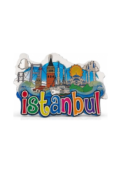 İstanbul Temalı Ahşap Buzdolapı Süsü Magnet Alk5940