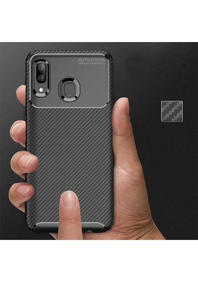 Samsung Uyumlu Galaxy M10S Kilif Karbon Tasarim Negro Silikon Kapak 405275602