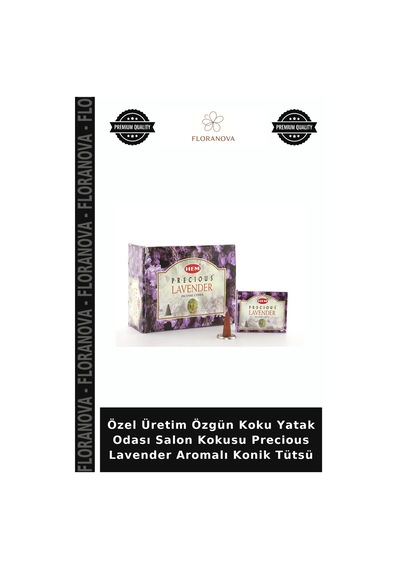 Özel Üretim Özgün Koku Yatak Odası Salon Kokusu Precious Lavender Aromalı Konik Tütsü