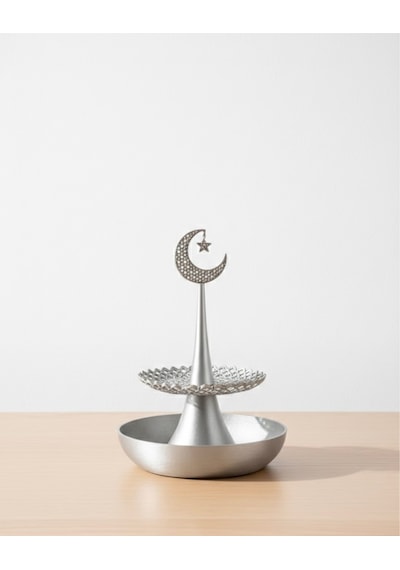 Ramazan Temalı Hilal & Yıldız Figürlü Çift Katlı Dekoratif Sunum Standı 3d Baskı Tasarım